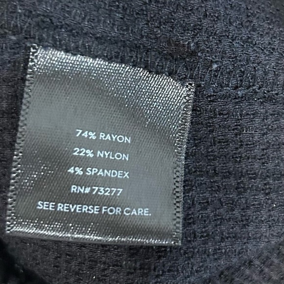 Simply Vera Vera Wang Black Textured Ankle Leggings Size M - Picture 5 of 6